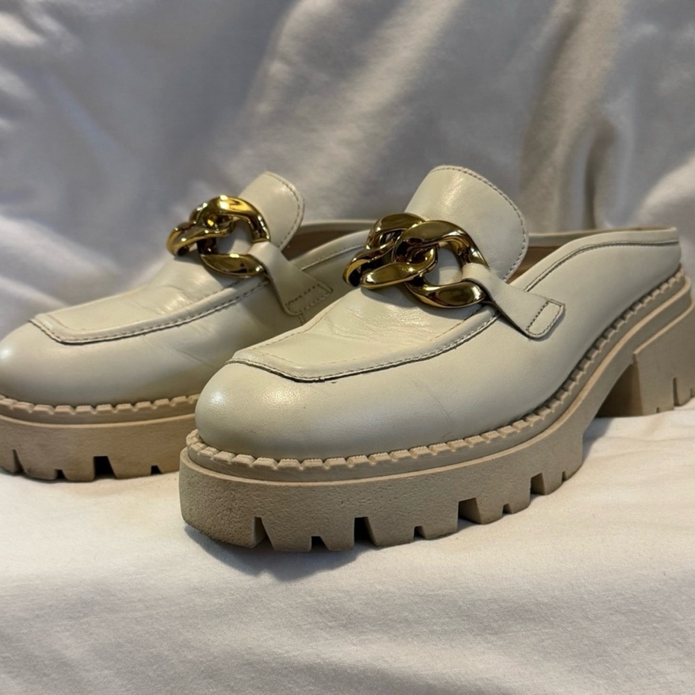 Free People Mules with Gold Accent chain
